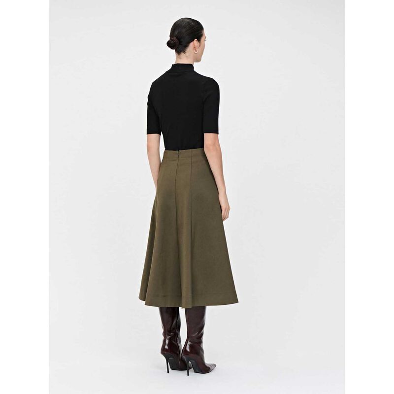 Veronika Maine European Stretch Cotton Midi Skirt image number 1